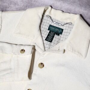 Lauren Ralph Lauren Corduroy Blazer/Jacket Suede elbow Patches Ivory sz L *Read*